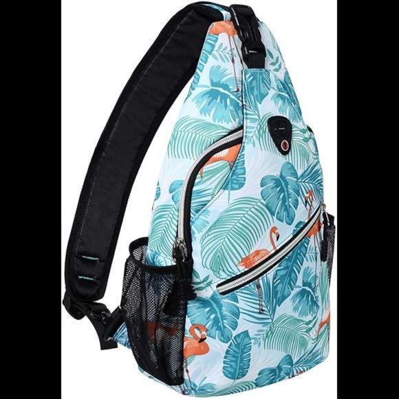 Sling Backpack,Travel Hiking Daypack Pattern Rope Crossbody Shoulder Bag